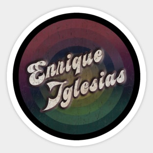 retro vintage circle Enrique Iglesias Sticker